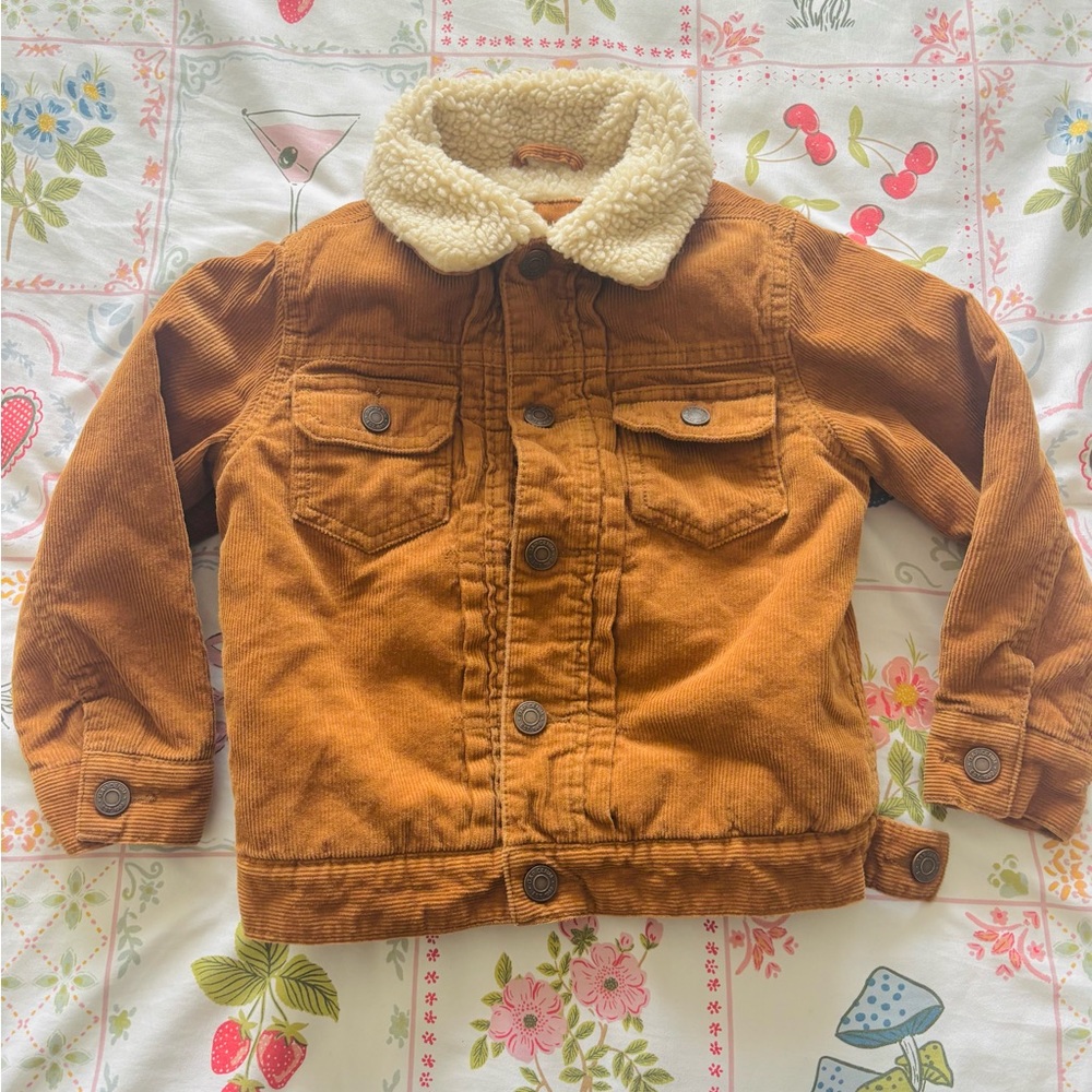 GAP Kids Brown Corduroy Jacket with Sherpa Collar
